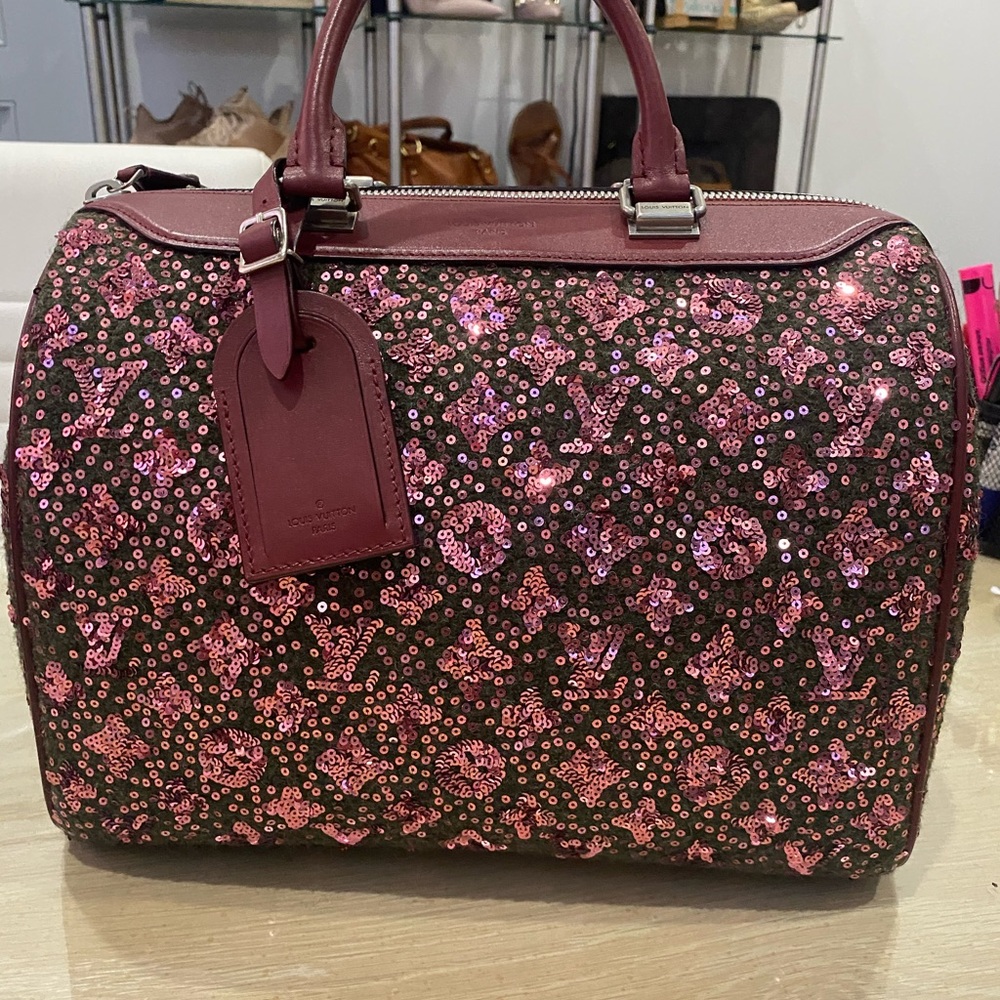Louis Vuitton Speedy 30 Sequin Satchel